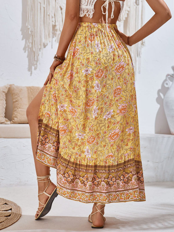 Maggie Tied Printed Midi Skirt- Deal of the Day!