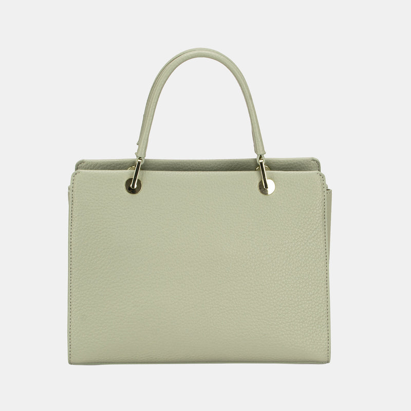 Faux Leather Medium Handbag