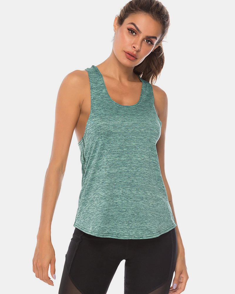 Vaila Full Size Scoop Neck Wide Strap Active Tank- Deal of the Day!