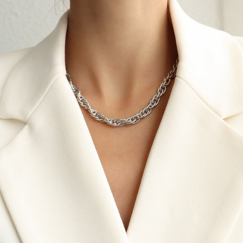 Samantha Titanium Steel Chain Necklace