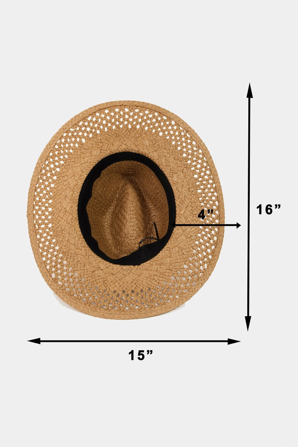 Landyn Basket Weave Straw Sun Hat