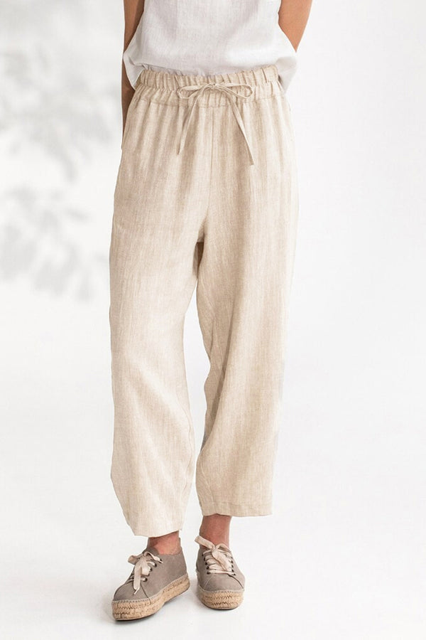 Cammi Drawstring Cropped Pants with Pockets