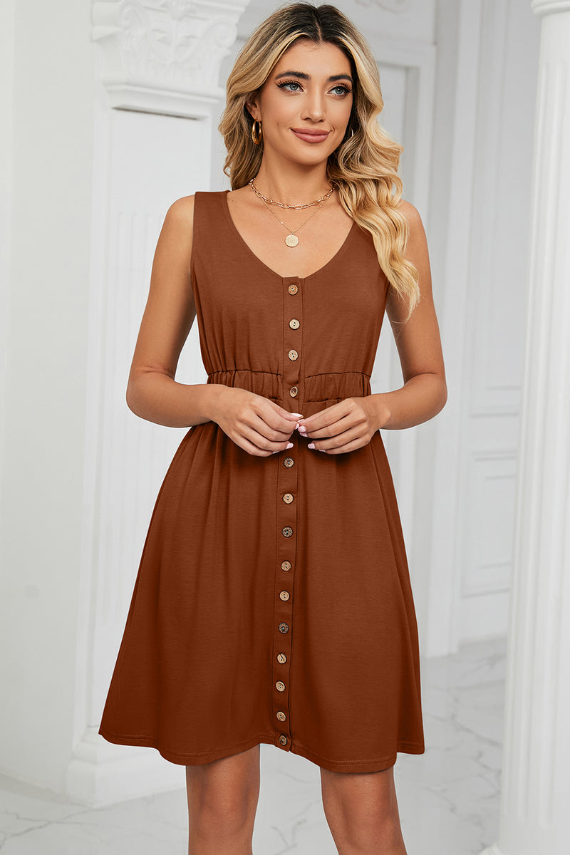 Rosie Buttoned Wide Strap Mini Dress - Deal of the Day!