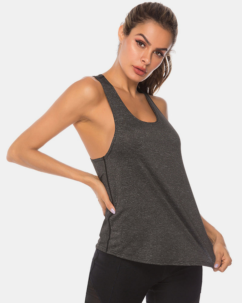 Vaila Full Size Scoop Neck Wide Strap Active Tank- Deal of the Day!