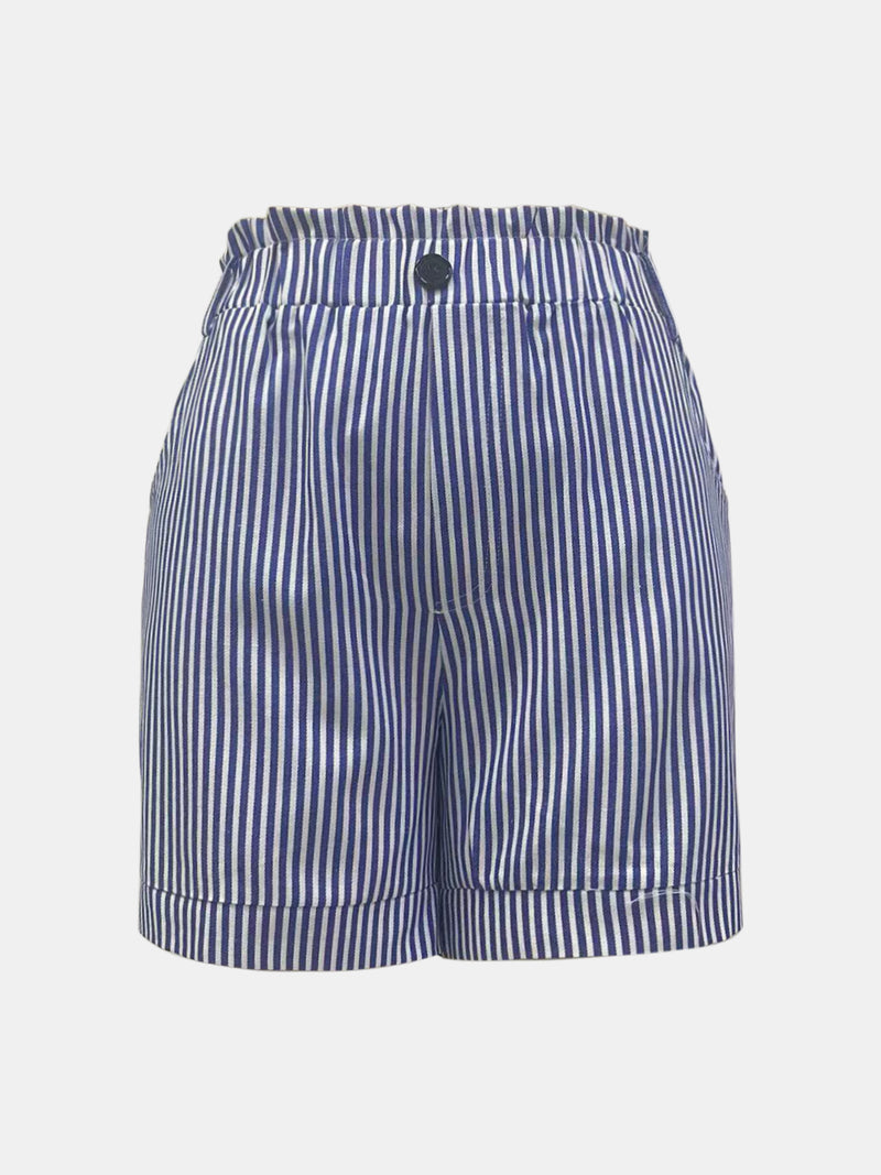 Corey Full Size Striped Shorts with Pockets