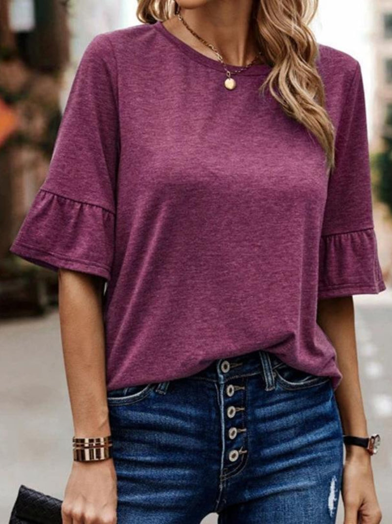 Codee Full Size Round Neck Half Sleeve T-Shirt- Deal of the Day!