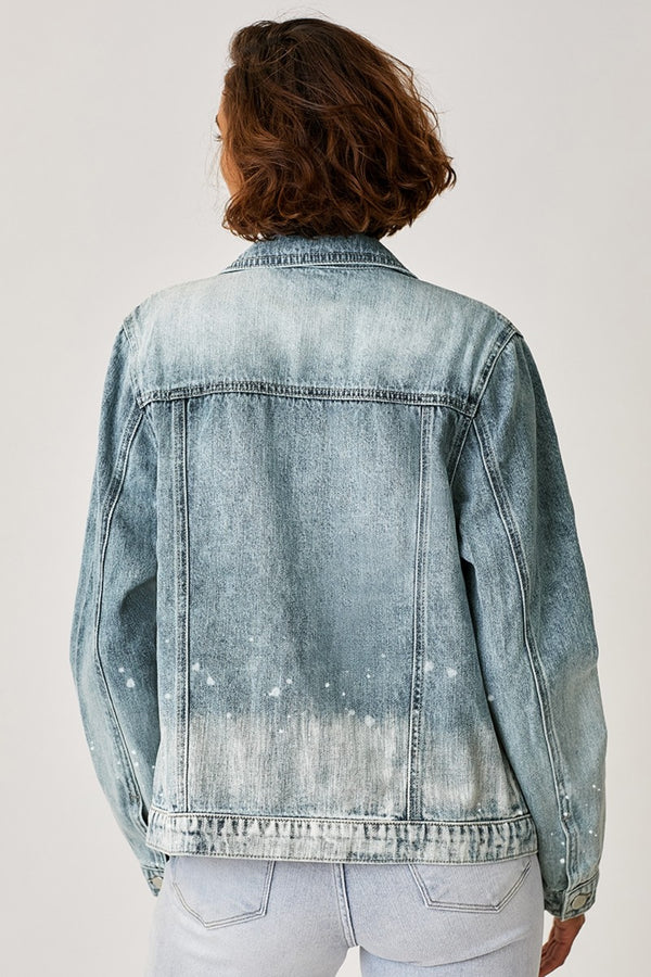 Nori Button Up Ombre Washed Jacket