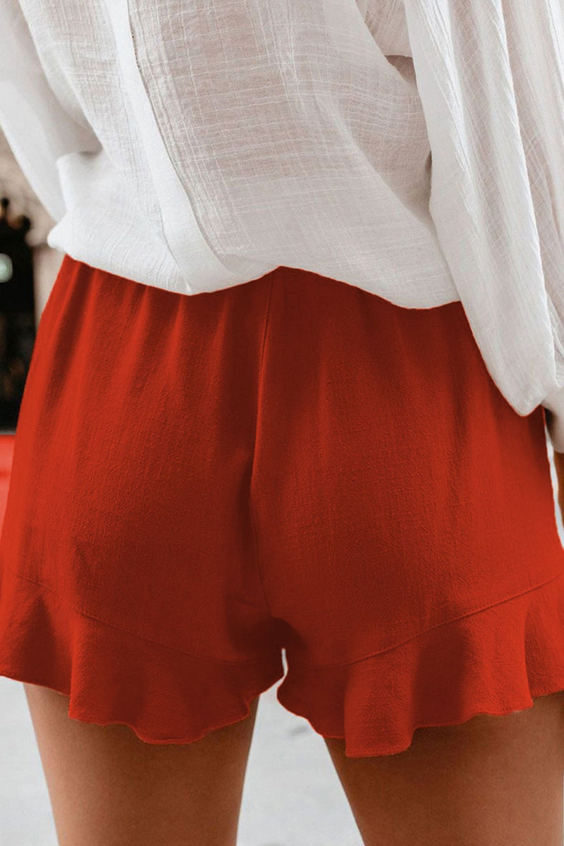 Malani Full Size Ruffled Elastic Waist Shorts -- Deal of the day!
