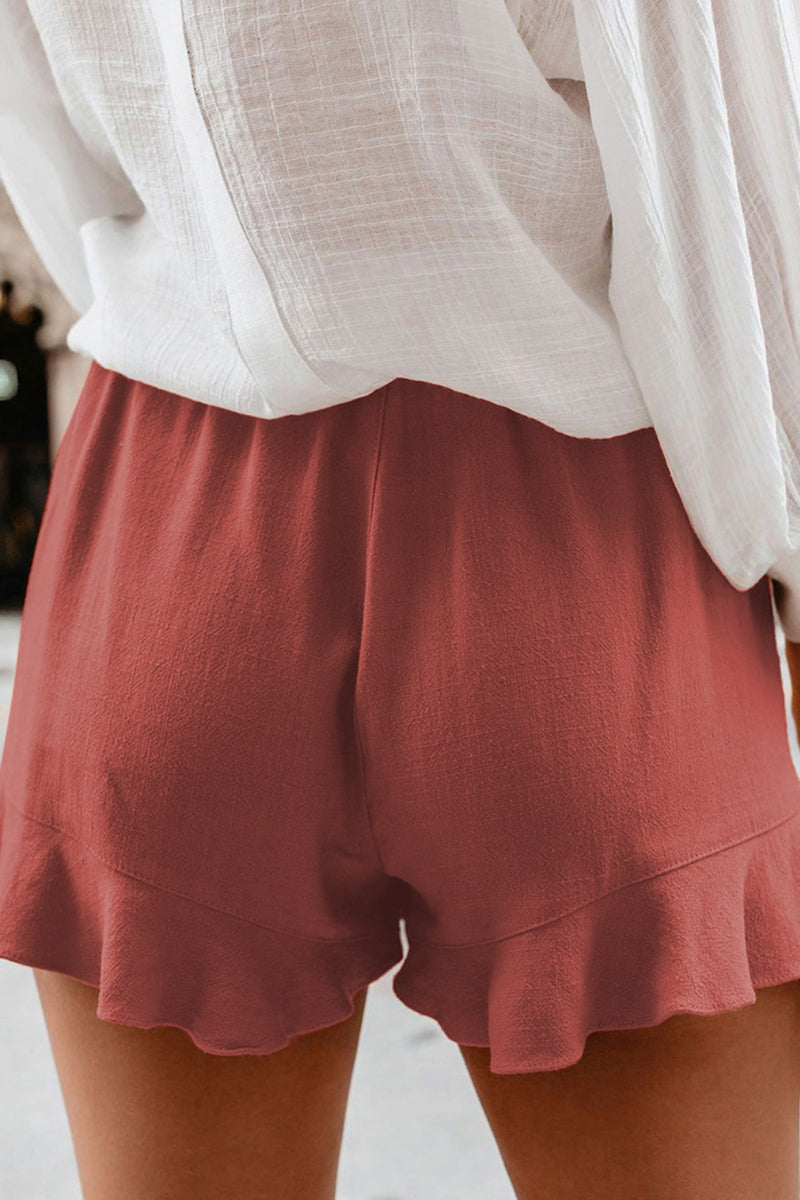 Malani Full Size Ruffled Elastic Waist Shorts -- Deal of the day!