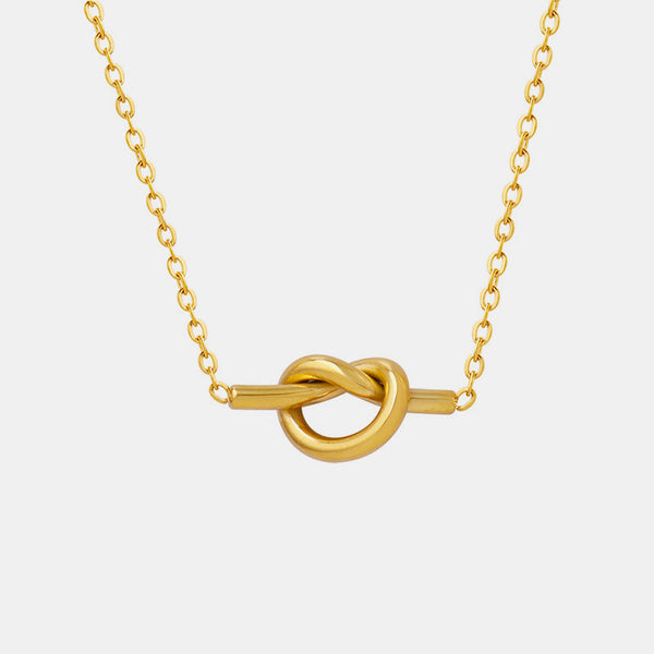 Jase 18K Gold-Plated Titanium Steel Knot Necklace