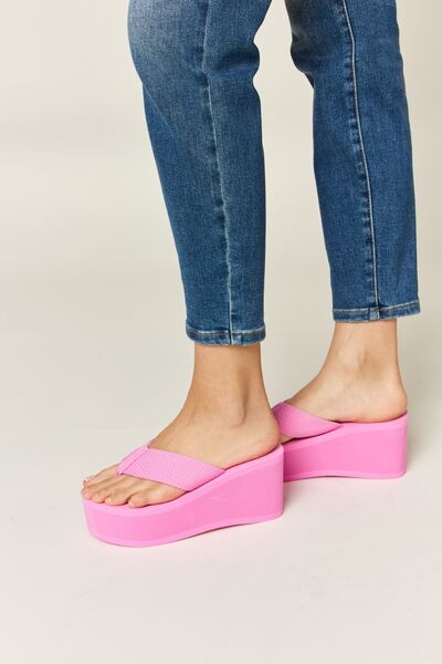Evie Open Toe Platform Wedge Sandals