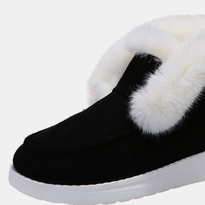 Milan Furry Suede Snow Boots