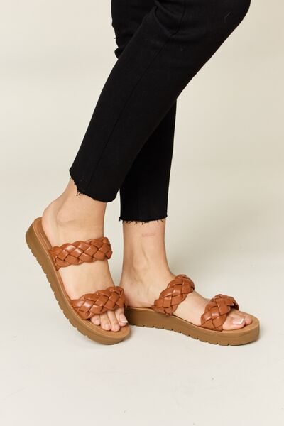 Hallie Woven Dual Band Platform Sandals