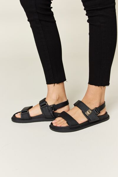 Ingrid Velcro Double Strap Slingback Sandals