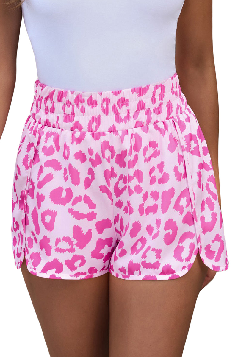 Toni Leopard Elastic Waist Shorts