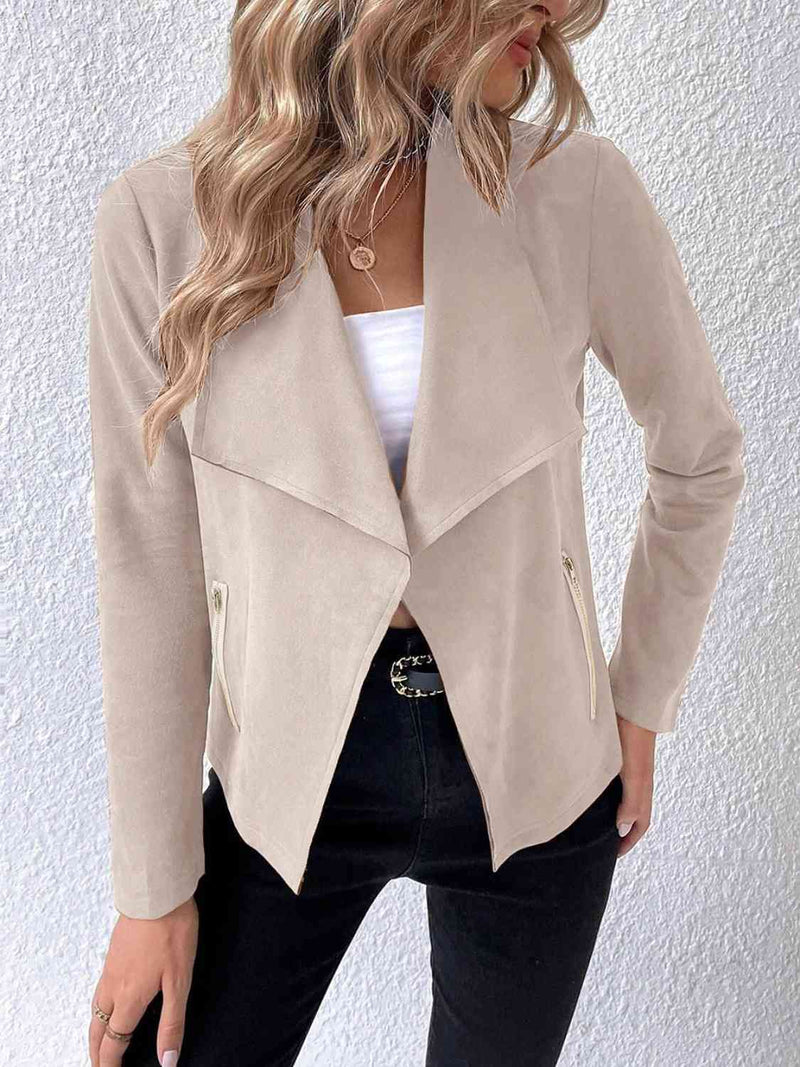 Perry Collared Neck Long Sleeve Jacket