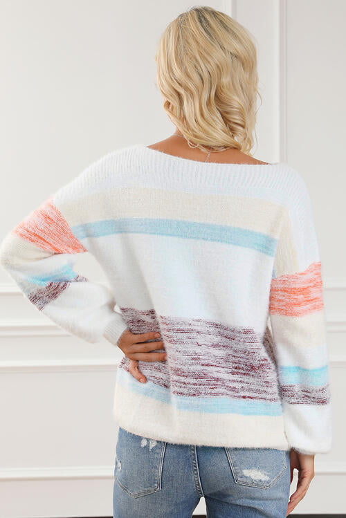 Brennon Striped Long Sleeve Sweater