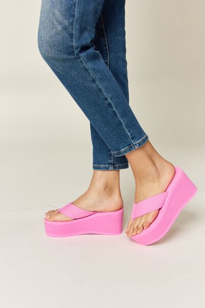 Evie Open Toe Platform Wedge Sandals