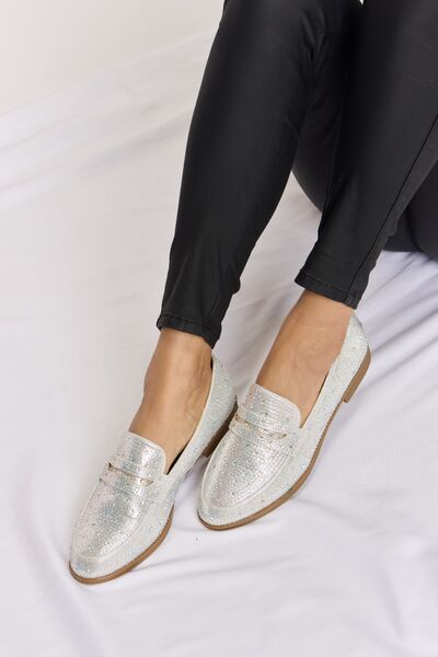 Toby Forever Link Rhinestone Point Toe Loafers