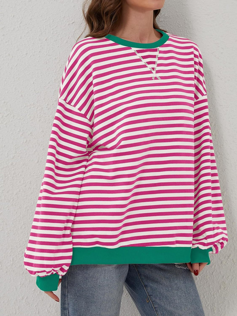 Finn Contrast Striped Long Sleeve Sweatshirt