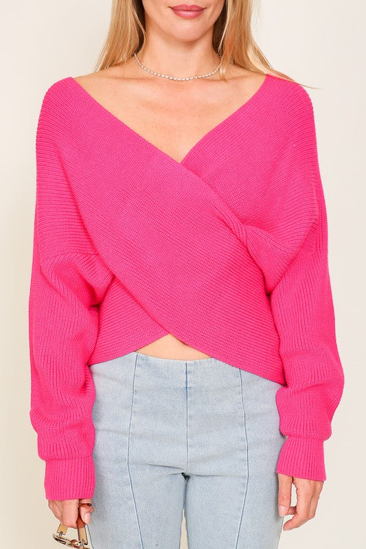 Madelin Cross Over Front Sweater