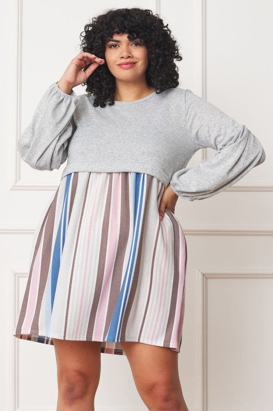 Chase Balloon Sleeve Pullover Dress