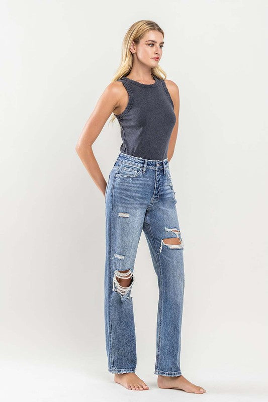 Janell 90'S Vintage Slim Straight Jean