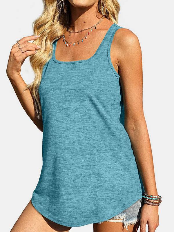 Roz Heathered Square Neck Tank - Deal of the Day!