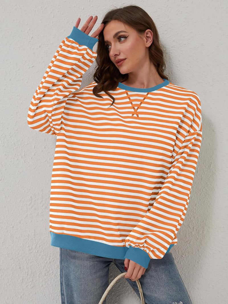 Finn Contrast Striped Long Sleeve Sweatshirt