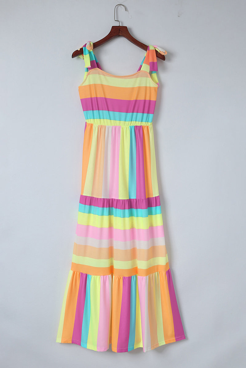 Conrad Striped Sleeveless Maxi Dress