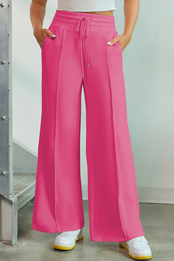 Gage Drawstring Wide Leg Pants with Pockets