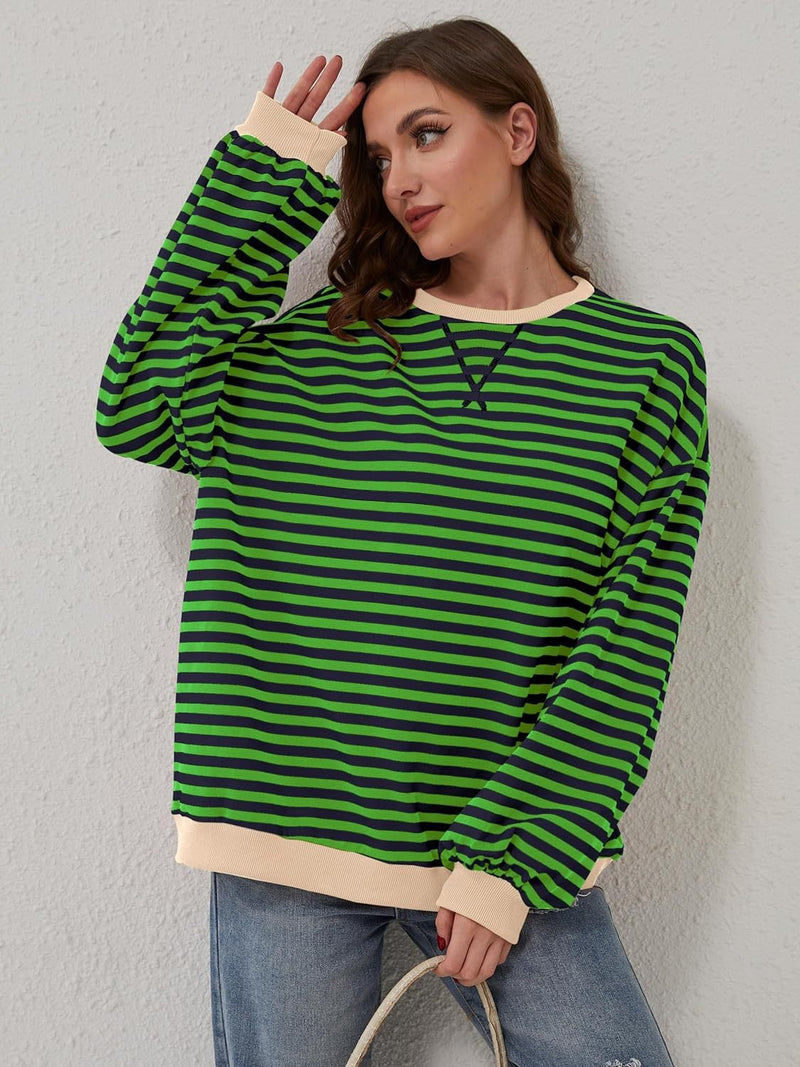 Finn Contrast Striped Long Sleeve Sweatshirt