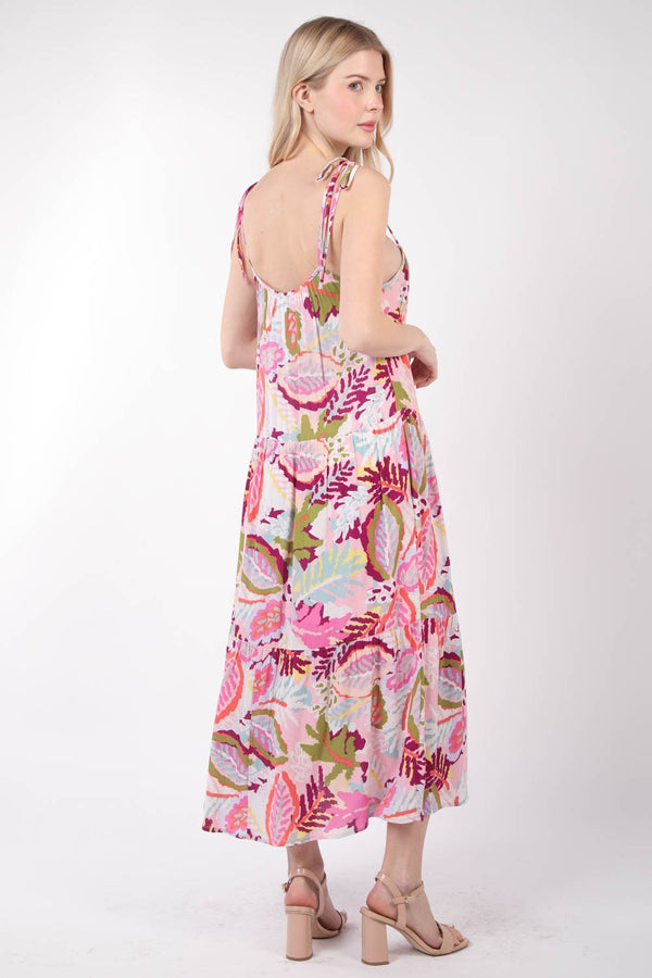 Vada Tropical Printed Cami Midi Dress