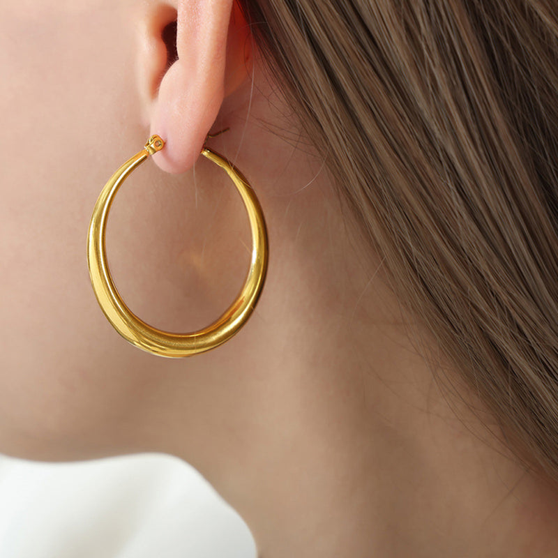Miles 18K Gold-Plated Hoop Earrings