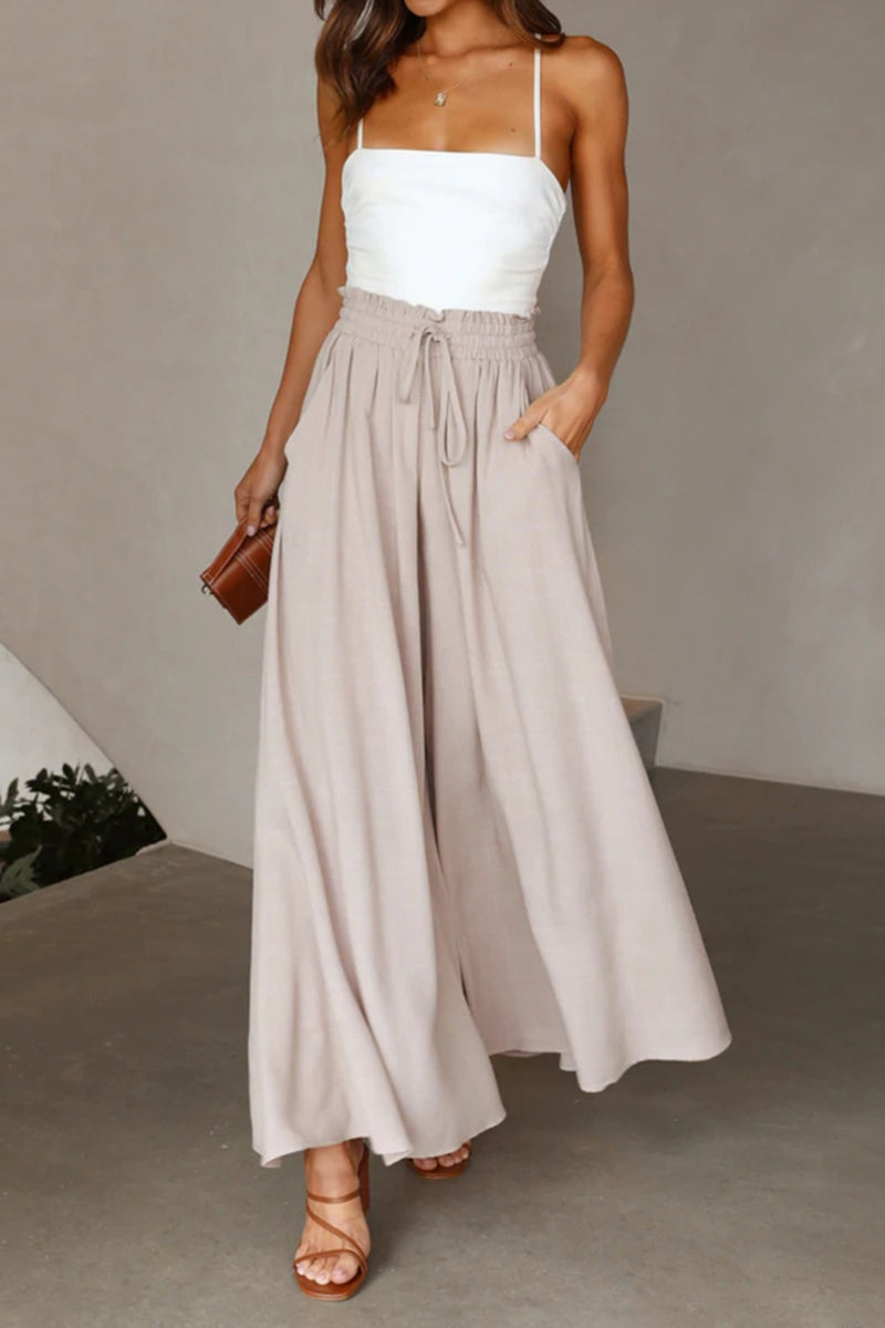 Serene Wide Leg Pants with Pockets