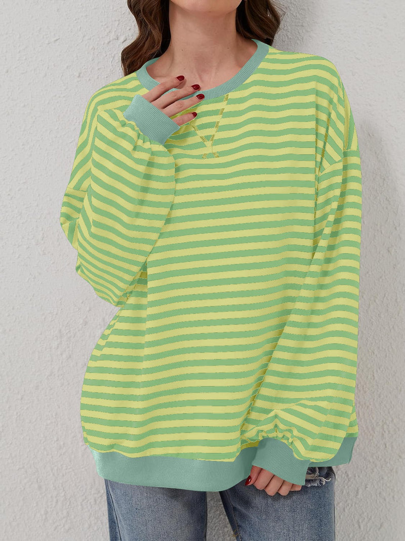 Finn Contrast Striped Long Sleeve Sweatshirt