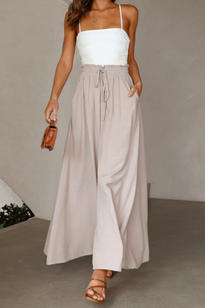 Serene Wide Leg Pants with Pockets