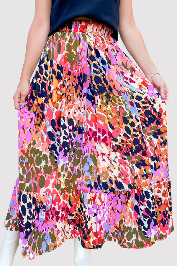 Sutherland Printed Elastic Waist Skirt