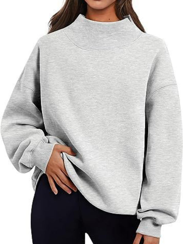 Campbell Mock Neck Long Sleeve Sweatshirt