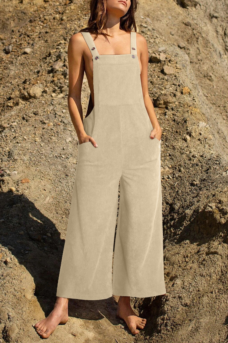 Caley Pocketed Wide Leg Overall