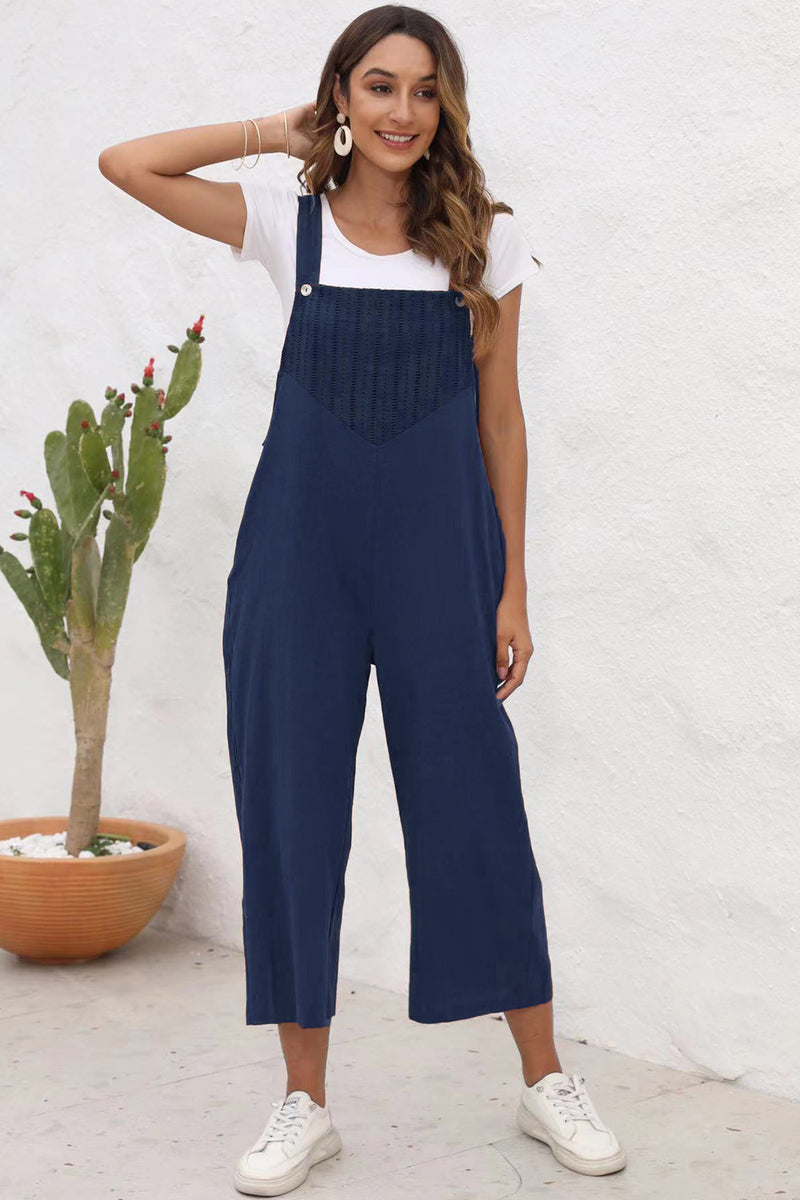 Ford Full Size Square Neck Wide Strap Jumpsuit