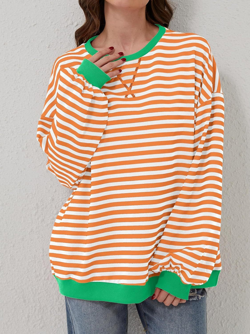 Finn Contrast Striped Long Sleeve Sweatshirt