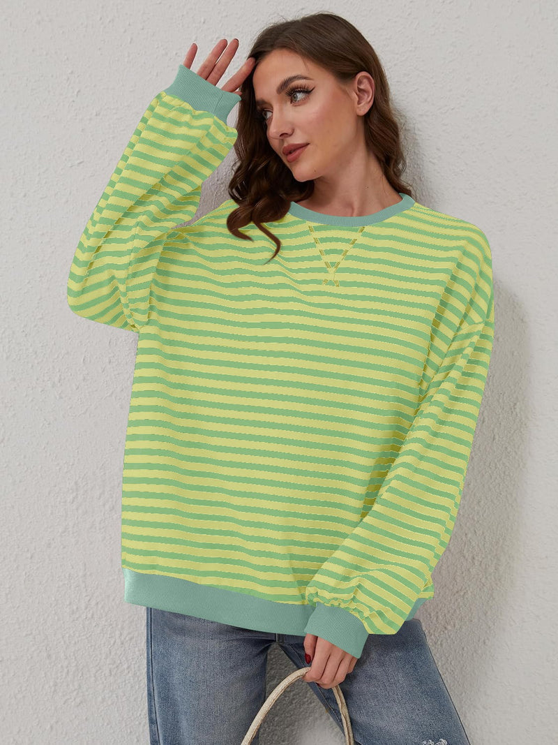Finn Contrast Striped Long Sleeve Sweatshirt