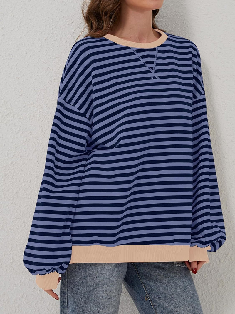 Finn Contrast Striped Long Sleeve Sweatshirt