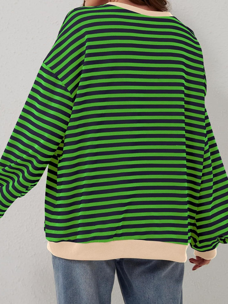 Finn Contrast Striped Long Sleeve Sweatshirt