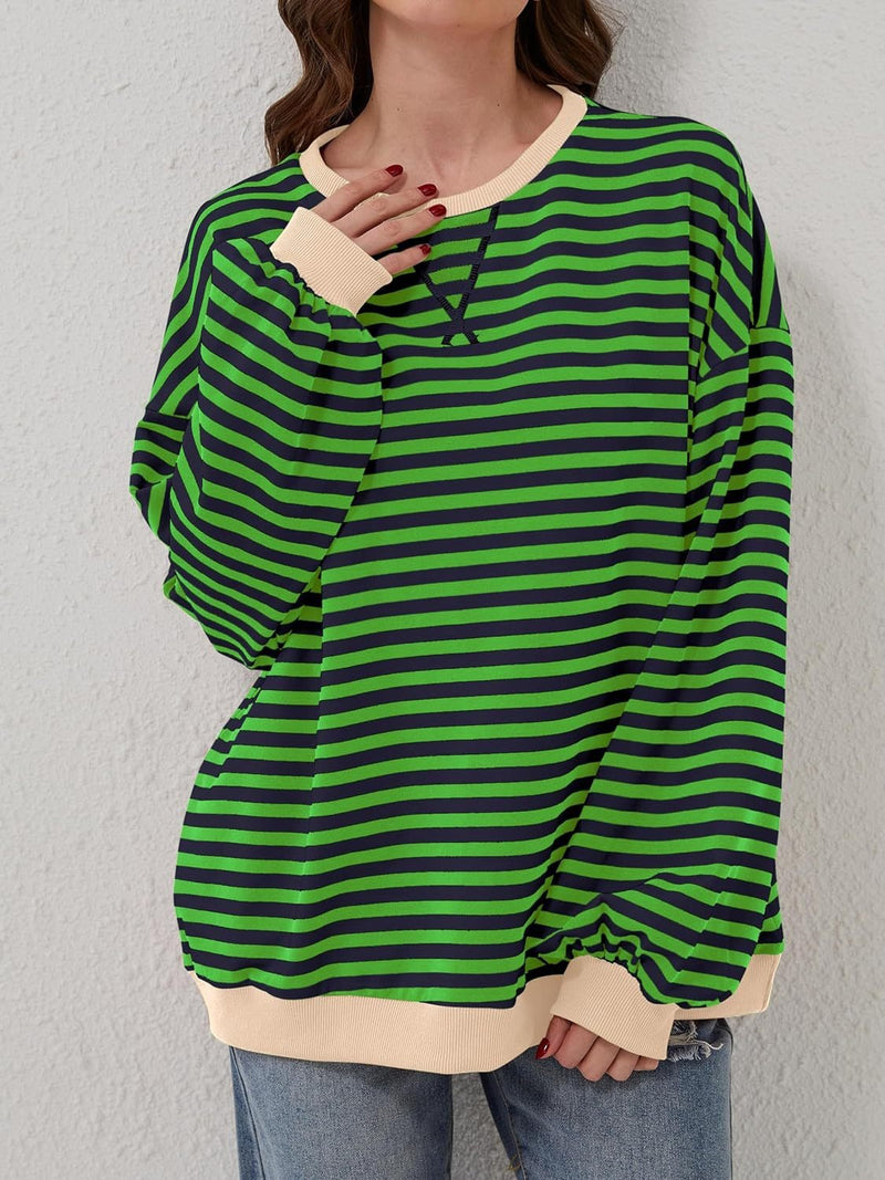 Finn Contrast Striped Long Sleeve Sweatshirt