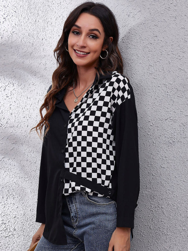 Blaize Printed Collared Neck Long Sleeve Shirt