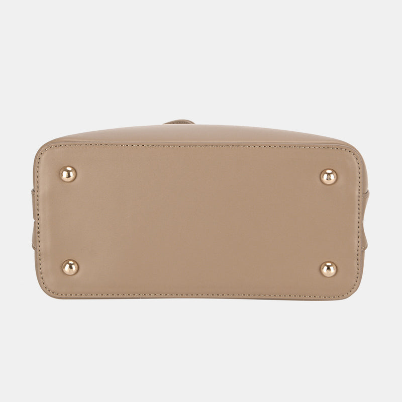 Faux Leather Adjustable Straps Backpack Bag