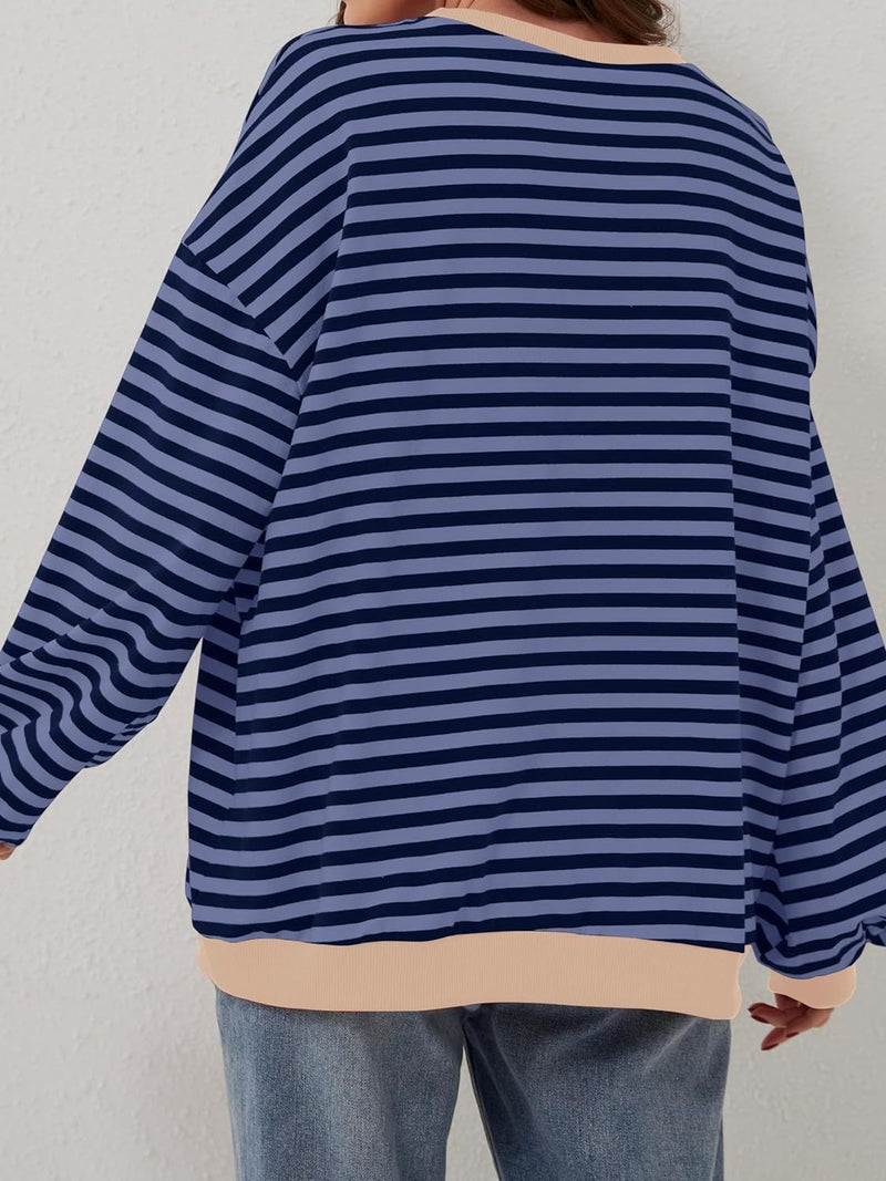 Finn Contrast Striped Long Sleeve Sweatshirt