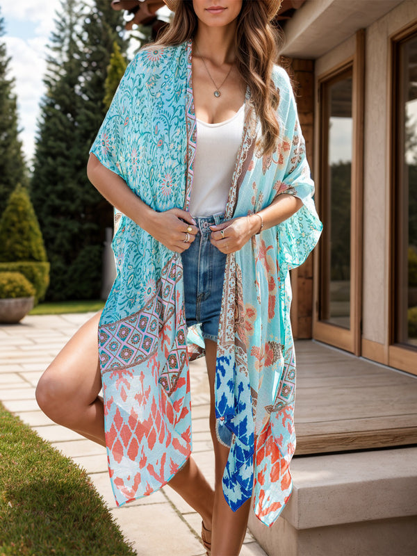 Paige Printed Open Front Cover-Up